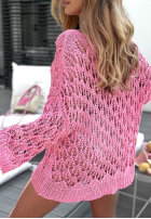 Ażurowy Pullover oversize z dekoltem Dolce Marina Gelb