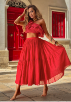 Rock maxi z gumką Taille Malta Delizia Rot