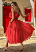 Rock maxi z gumką Taille Malta Delizia Rot