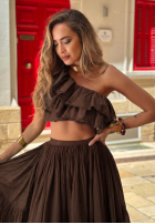 Rock maxi z gumką Taille Malta Delizia Rot