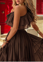 Rock maxi z gumką Taille Malta Delizia Rot