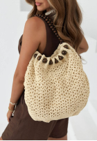 Pleciona Tasche z koralikami Beachy Belle Beige