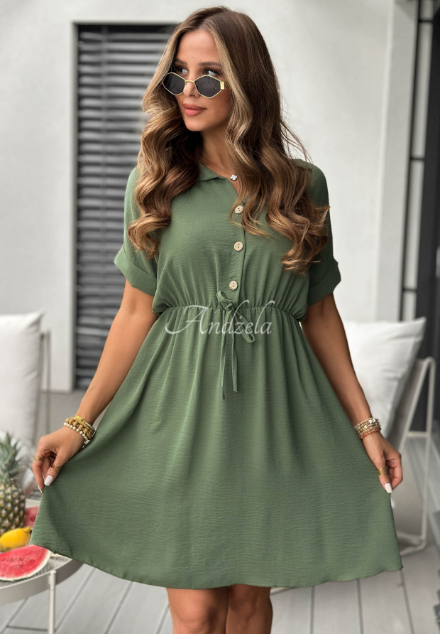 Hemdkleid aus Viskose The Holiday Khaki
