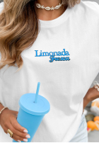 T-Shirt z nadrukiem Limonada Fresca biało-Rot