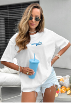 T-Shirt z nadrukiem Limonada Fresca biało-Rot