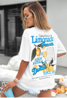 T-Shirt z nadrukiem Limonada Fresca biało-Rot