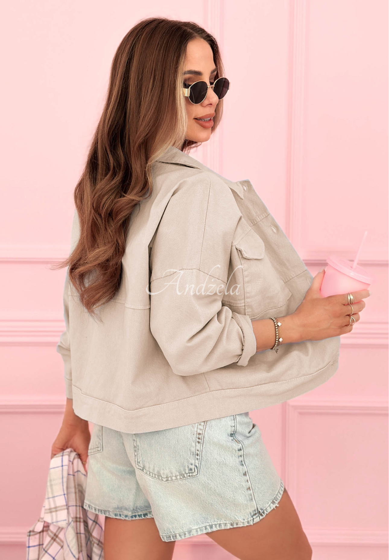Denimjacke aus Baumwolle Moving On Beige