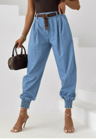 Material Hose joggery z paskiem Breeze Please Blau