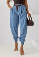 Material Hose joggery z paskiem Breeze Please Blau