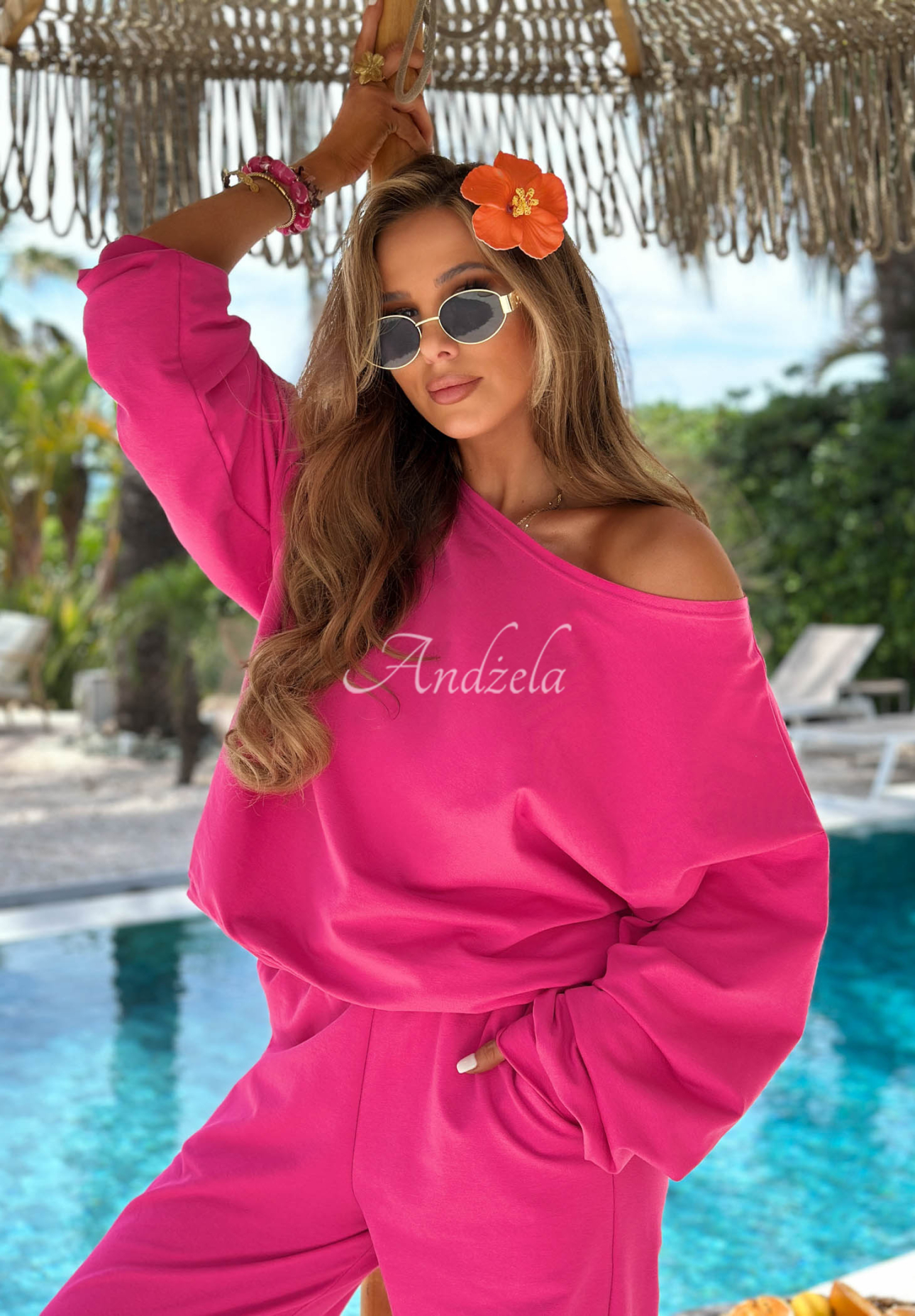 Baumwollset Sweatshirt und Hose Summer Energy Fuchsia