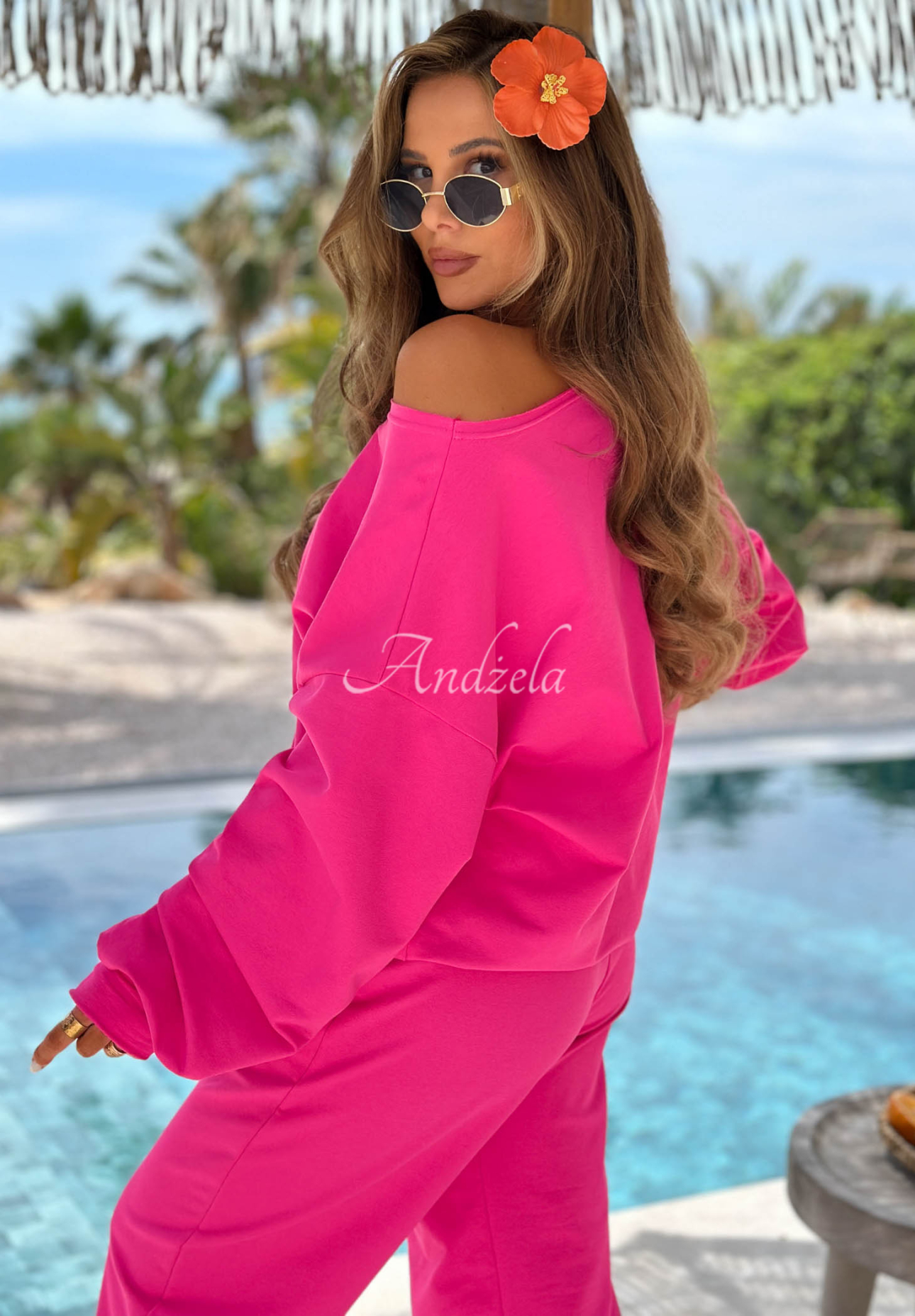 Baumwollset Sweatshirt und Hose Summer Energy Fuchsia