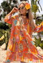 Wzorzysta Kleid Magnala Sierra Orange