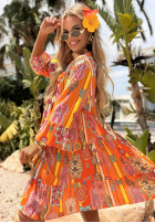 Wzorzysta Kleid Magnala Sierra Orange
