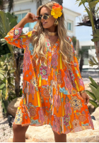 Wzorzysta Kleid Magnala Sierra Orange
