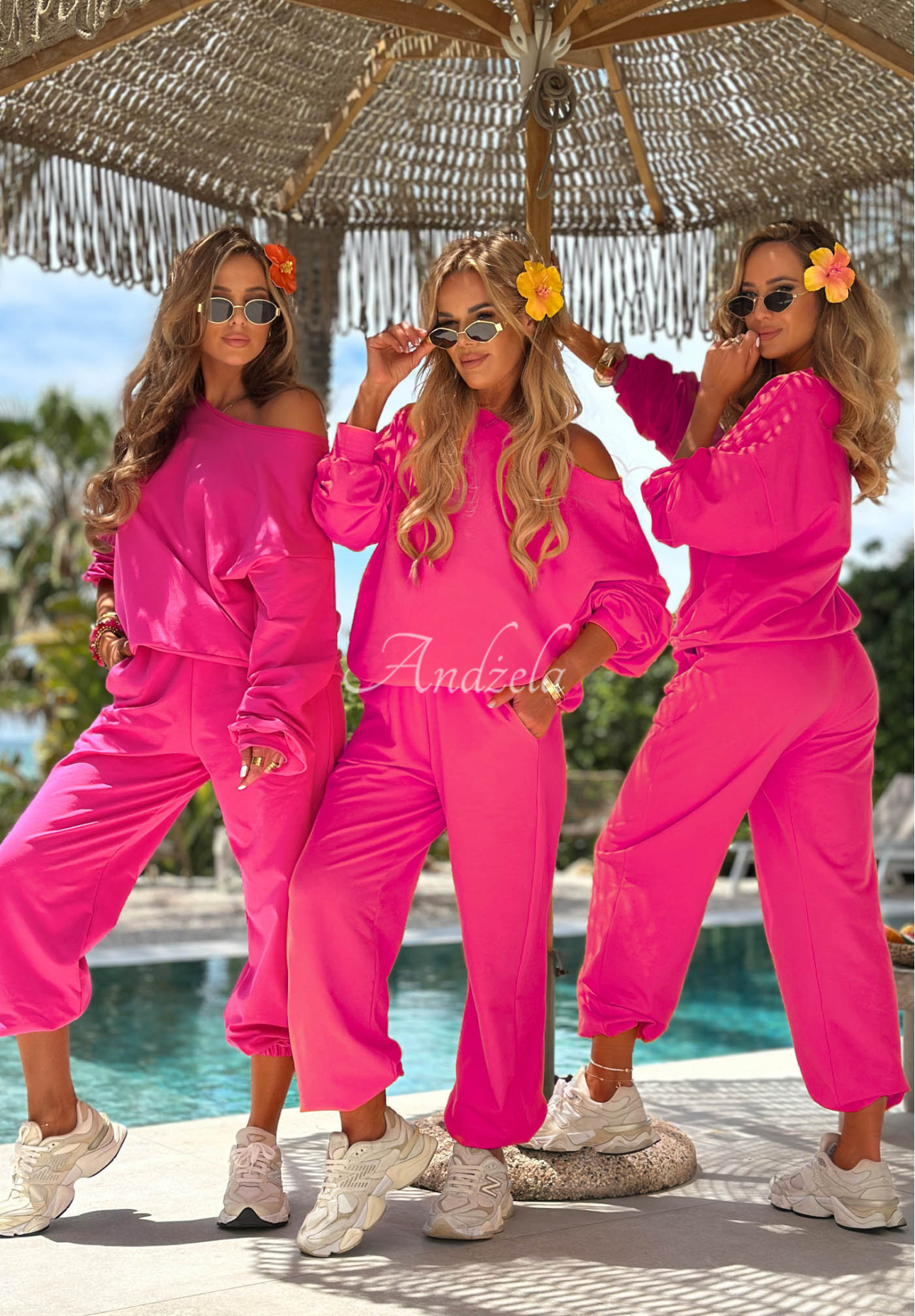 Baumwollset Sweatshirt und Hose Summer Energy Fuchsia