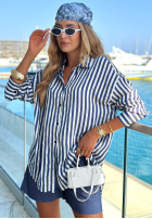Hemd w paski Sailor biało-Blau