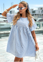 Kleid mini w paski Ocean Crest biało-Blau