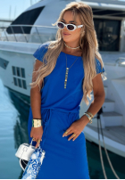 Bawełniana Kleid ze ściągaczem Moonlight Harbor Dunkelblau