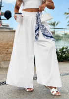 Material Hose wide leg szwedy Sea Elegance Dunkelblau