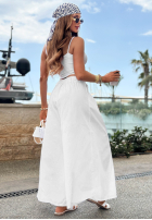 Material Hose wide leg szwedy Sea Elegance Dunkelblau