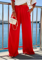 Material Hose wide leg Sea Poppy biało-Rot