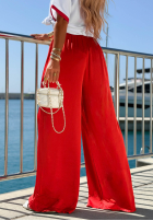Material Hose wide leg Sea Poppy biało-Rot