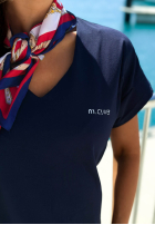 Bawełniany T-Shirt z nadrukiem M Ocean Club Dunkelblau