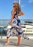 Kleid maxi na ramiączkach Mit Muster Ocean Fresco Dunkelblau
