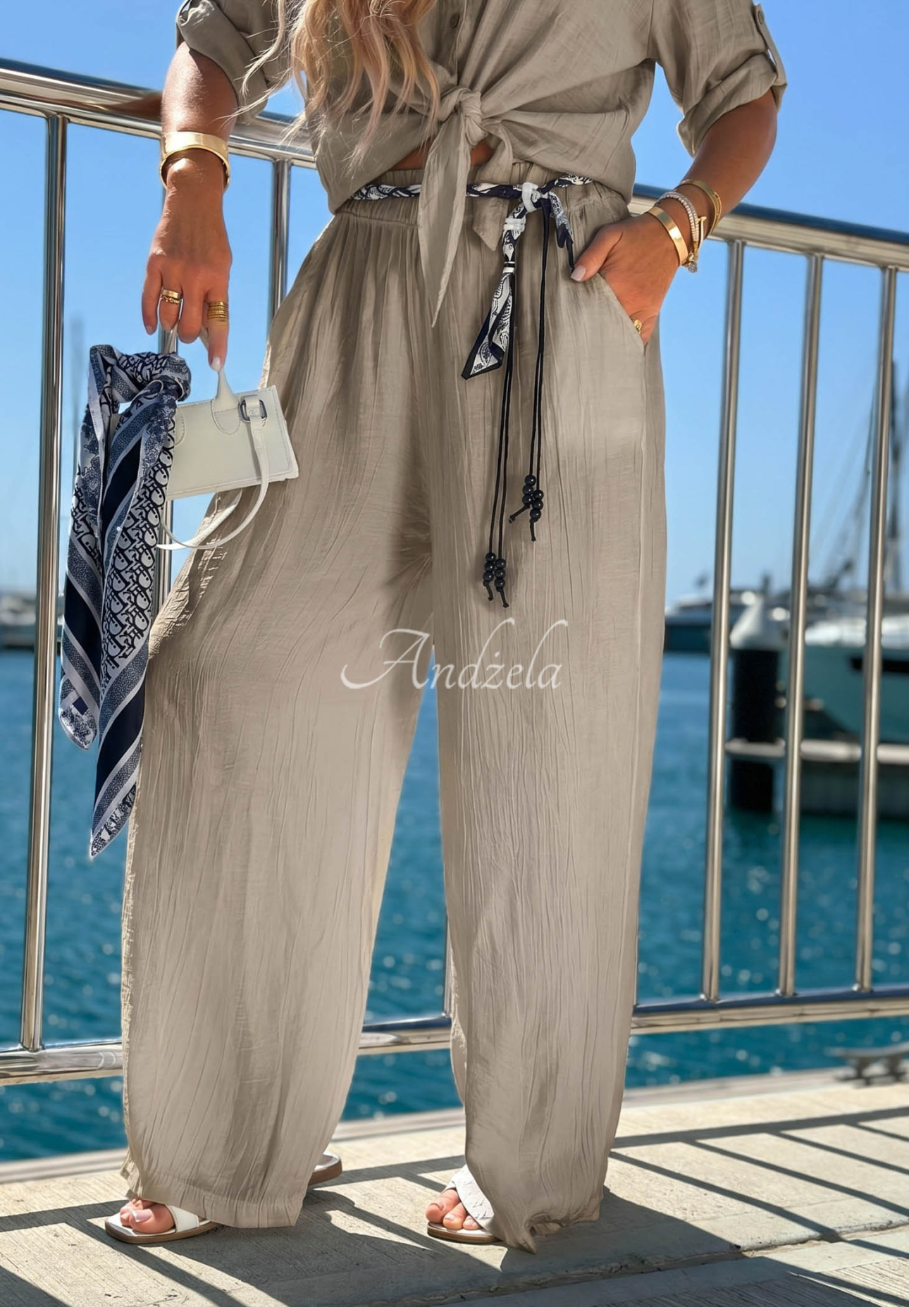 Set Hemd und Hose aus Viskose Golden Touch
