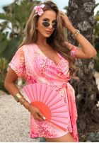 Krótki wzorzysty Jumpsuit z wiskozą Sunset Bay Rosa