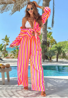 Set Hemd i Hose w paski Sunny Lines pomarańczowo-Rosa