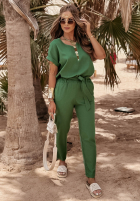 Lniany Set T-Shirt i Hose Summer In Us Khaki