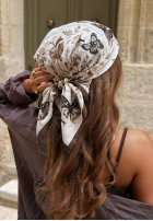 Wzorzysta Tuch Printed Soul Beige-Schokoladenbraun