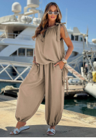 Set top i Hose joggery Sun Flame Camel