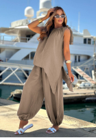 Set top i Hose joggery Sun Flame Camel