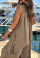 Set top i Hose joggery Sun Flame Camel