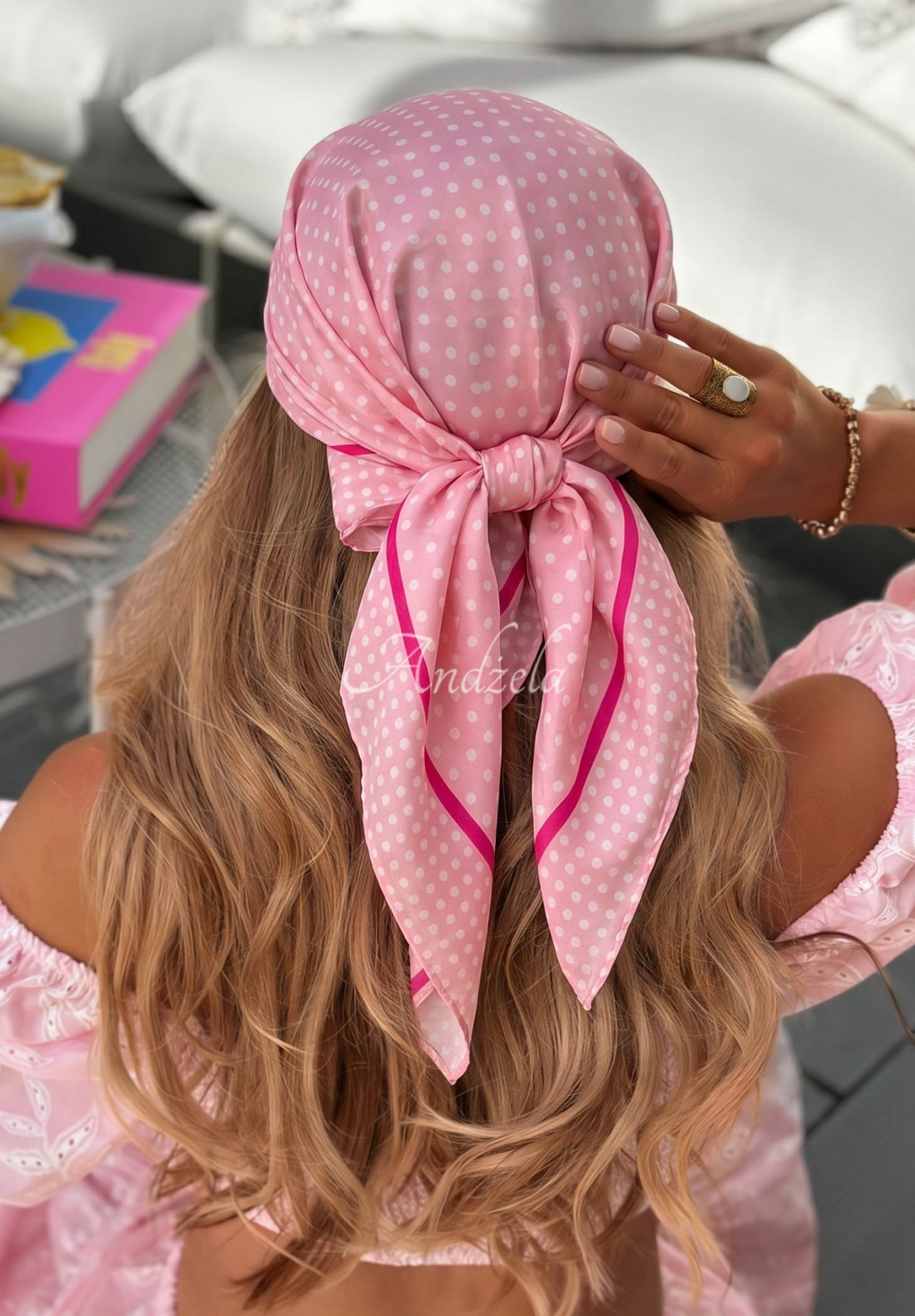 Gepunktetes Halstuch Simply Dots Rosa