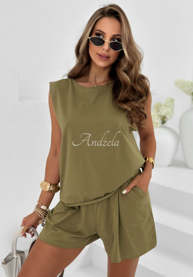 Baumwoll Tanktop In Your Mood Olivgr&uuml;n
