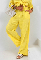 Haftowany Set Hemd i Hose wide leg Seraphelle Mokkafarben