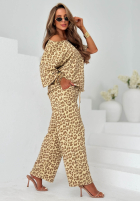 Material Hose wide leg Tropical Lagoon Beige