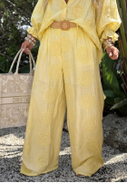 Haftowane Hose wide leg boho Ti Amo Gelb