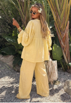 Haftowana Bluse boho Ti Amo Gelb