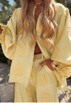Haftowana Bluse boho Ti Amo Gelb
