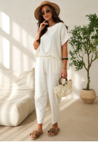 Bluse oversize z kieszeniami Bright Breeze Beige