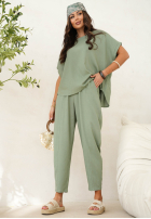 Bluse oversize z kieszeniami Bright Breeze Beige