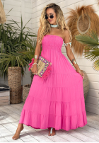 Kleid maxi bez ramiączek Cara Mia Kobaltblau