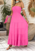 Kleid maxi bez ramiączek Cara Mia Kobaltblau