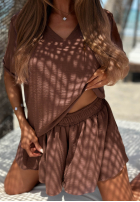 Set Bluse i spodenki Sunny Side Schokoladenbraun