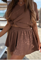 Set Bluse i spodenki Sunny Side Schokoladenbraun