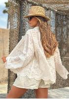 Haftowana Hemd boho Sandy Kiss Ecru